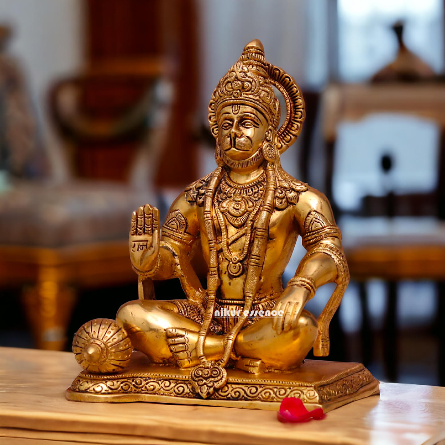 Pital Hanuman ji Blessing Brass idol - 9 inches Nikuressence