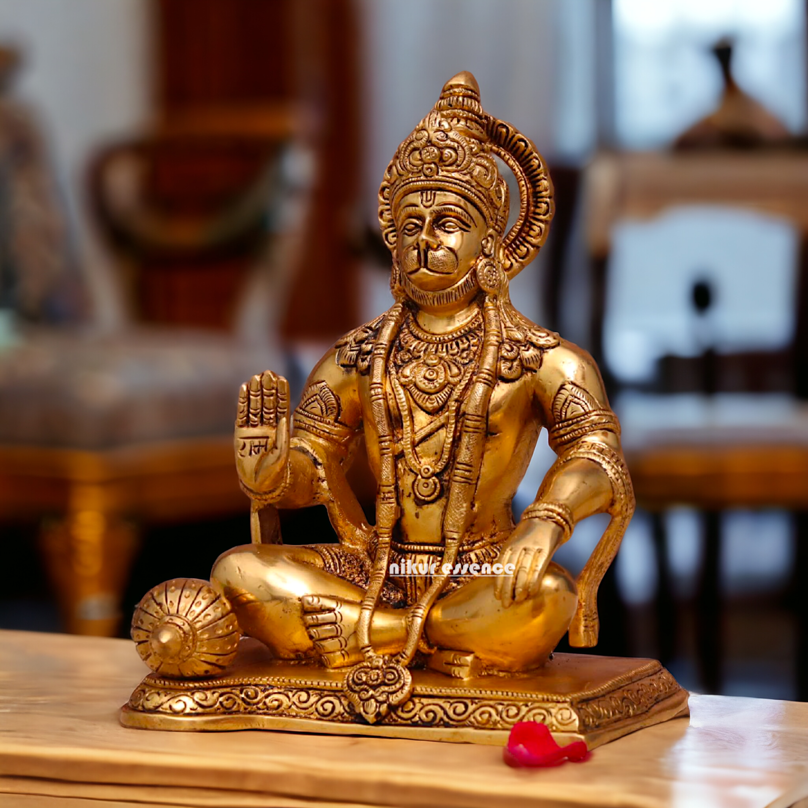 Pital Hanuman ji Blessing Brass idol - 9 inches Nikuressence