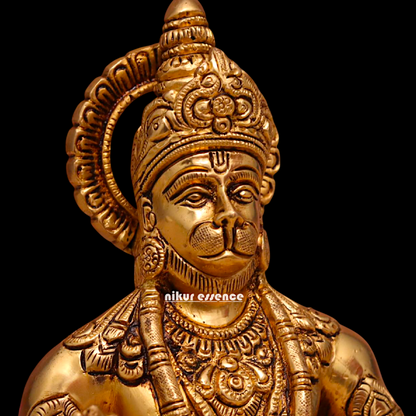 Pital Hanuman ji Blessing Brass idol - 9 inches Nikuressence