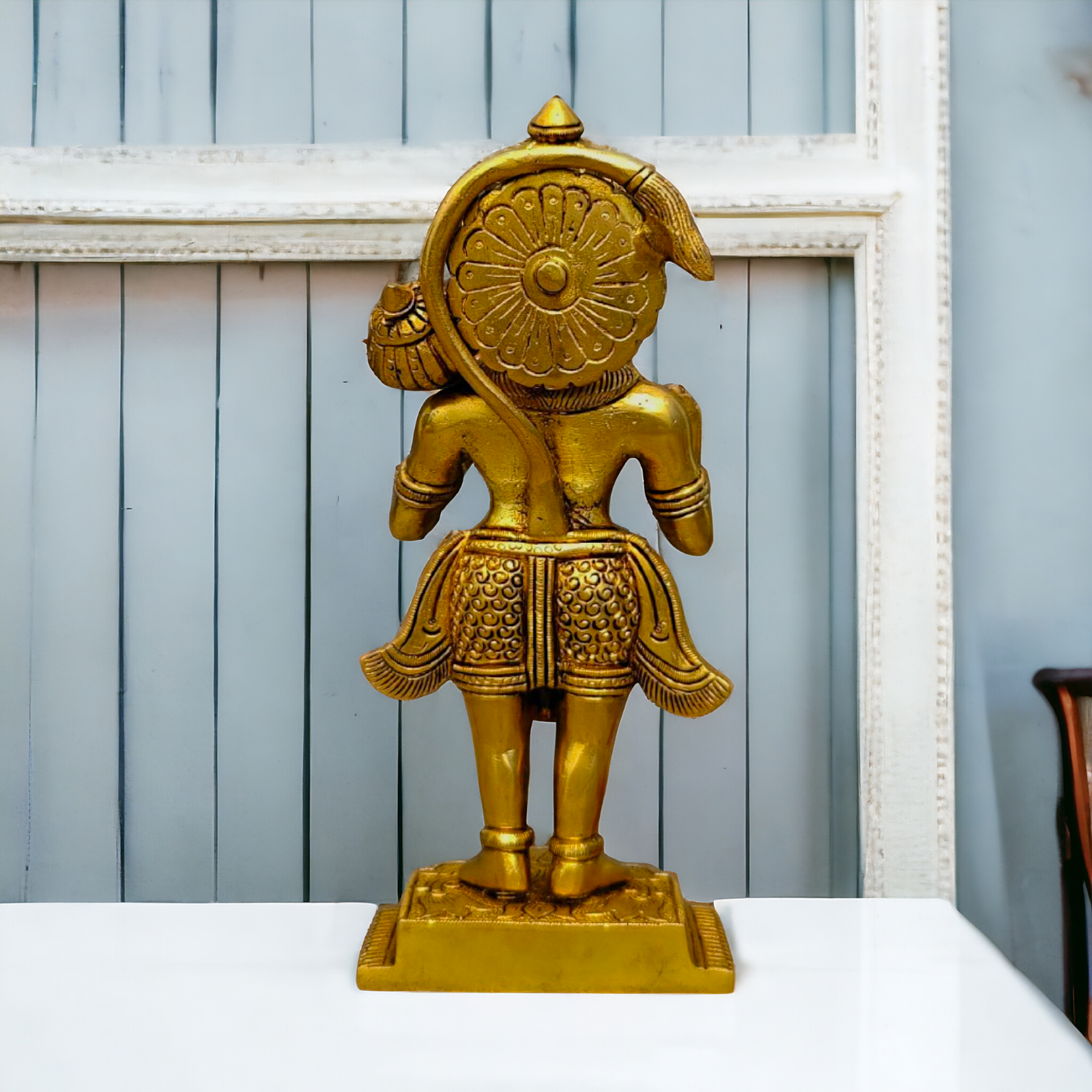 Pure Brass Hanuman Bajarangbali Standing statue - 8 inches Nikuressence