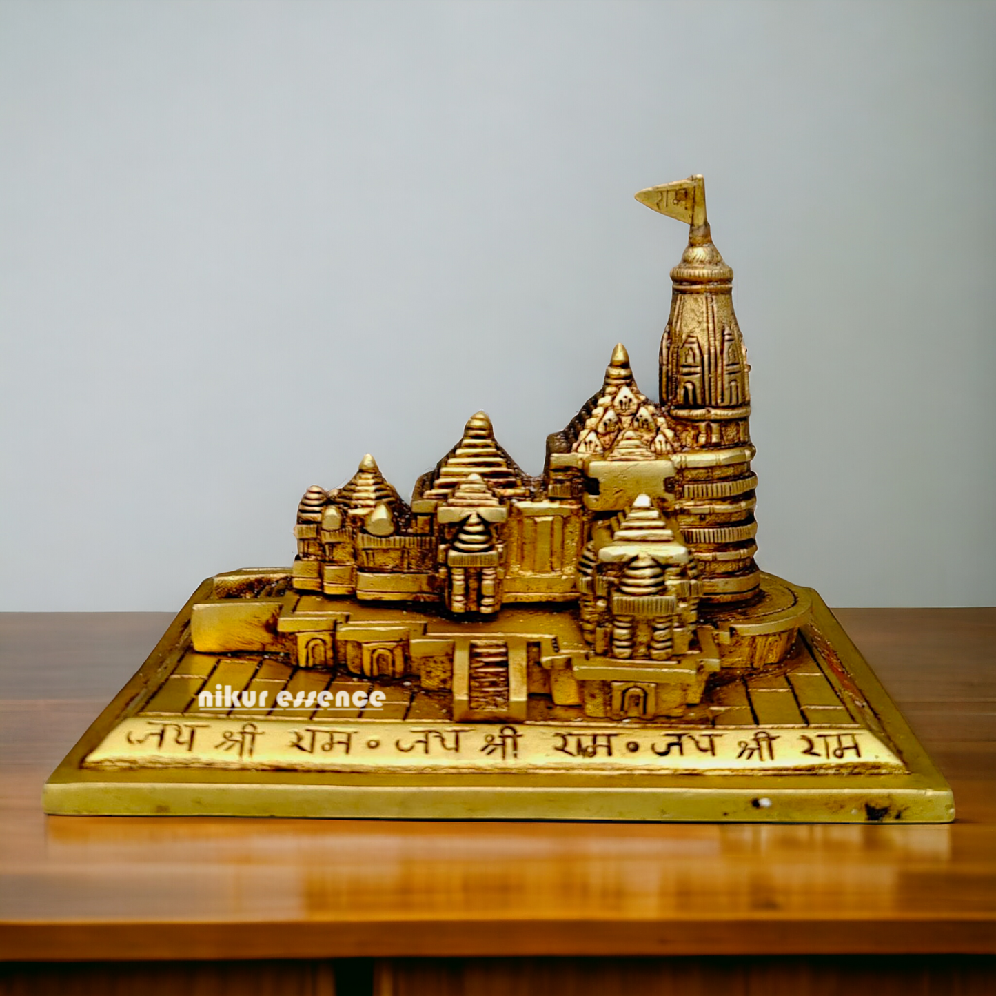 Pital Ram Mandir Temple Brass idol - 5 inches Nikuressence