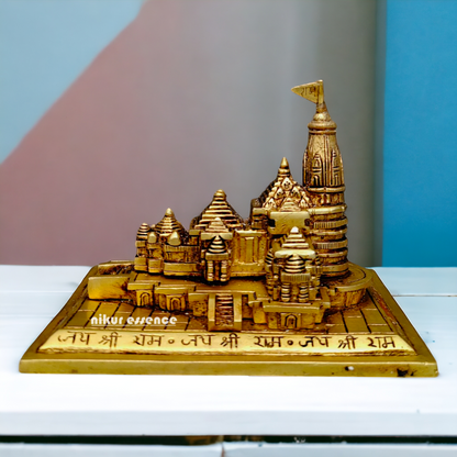 Pital Ram Mandir Temple Brass idol - 5 inches Nikuressence
