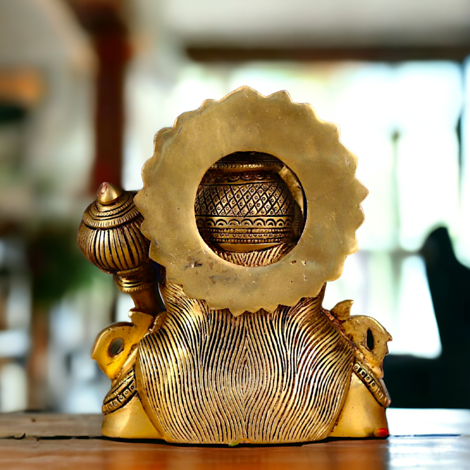 Pital Hanuman Bajarangbali ji with Gada brass idol - 8 inches Nikuressence