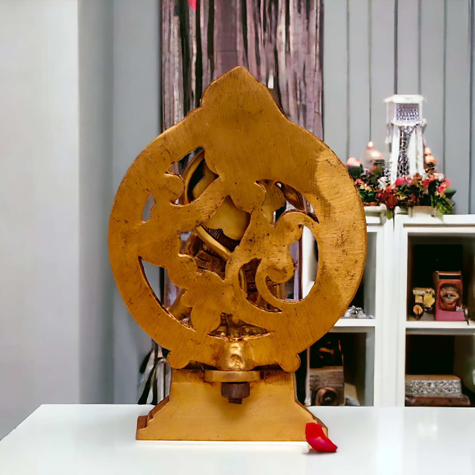 Brass Hanuman ji sitting Murti - 7.6 inches Nikuressence