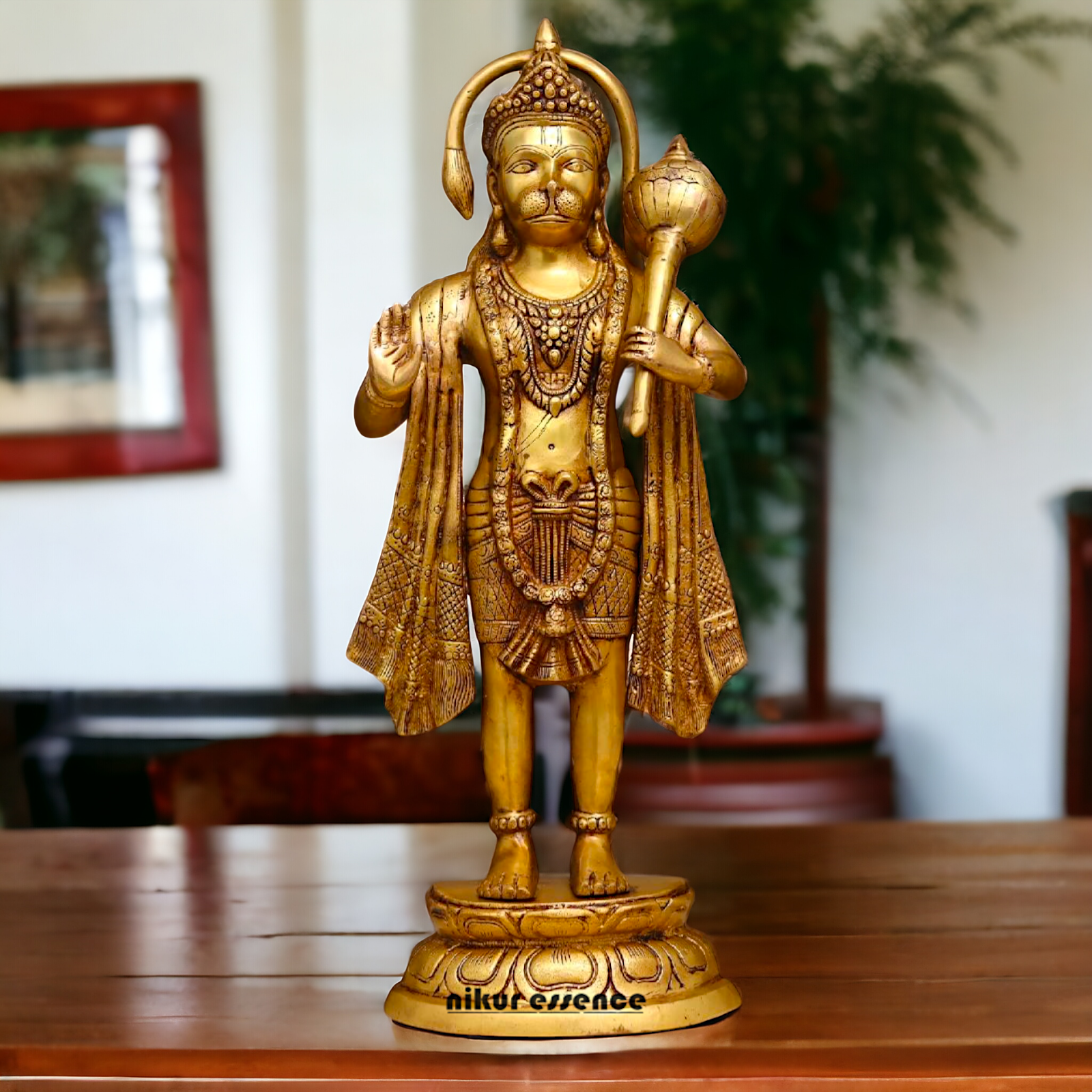 Big Hanuman ji Standing with Gada brass idol - 27 Inches Nikuressence