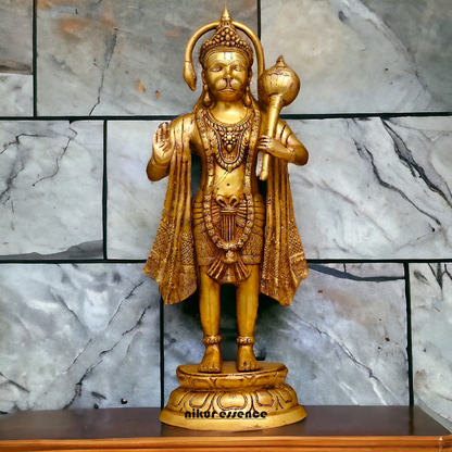 Big Hanuman ji Standing with Gada brass idol - 27 Inches Nikuressence