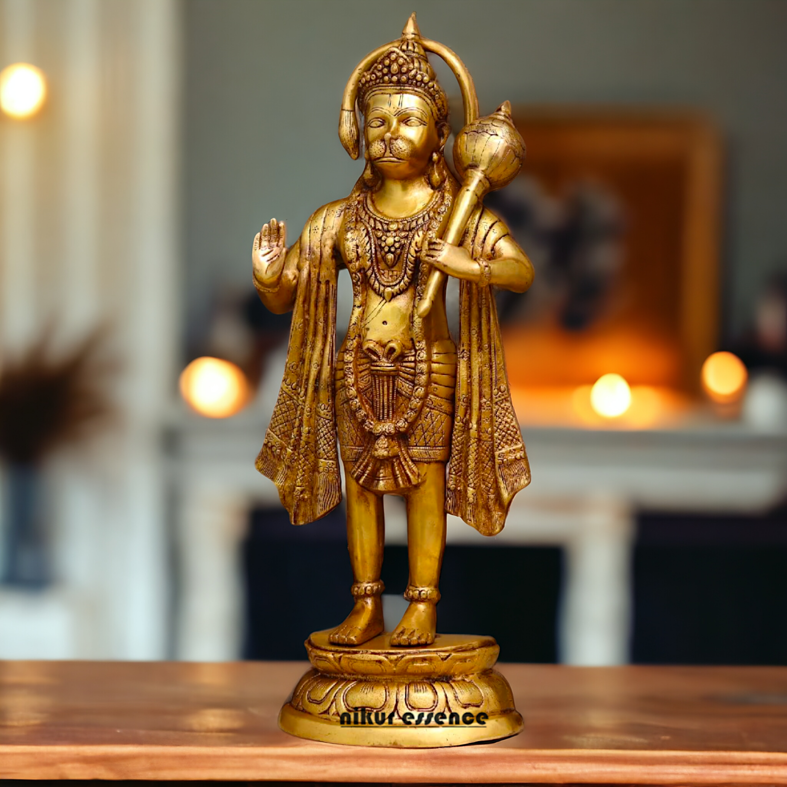 Big Hanuman ji Standing with Gada brass idol - 27 Inches Nikuressence