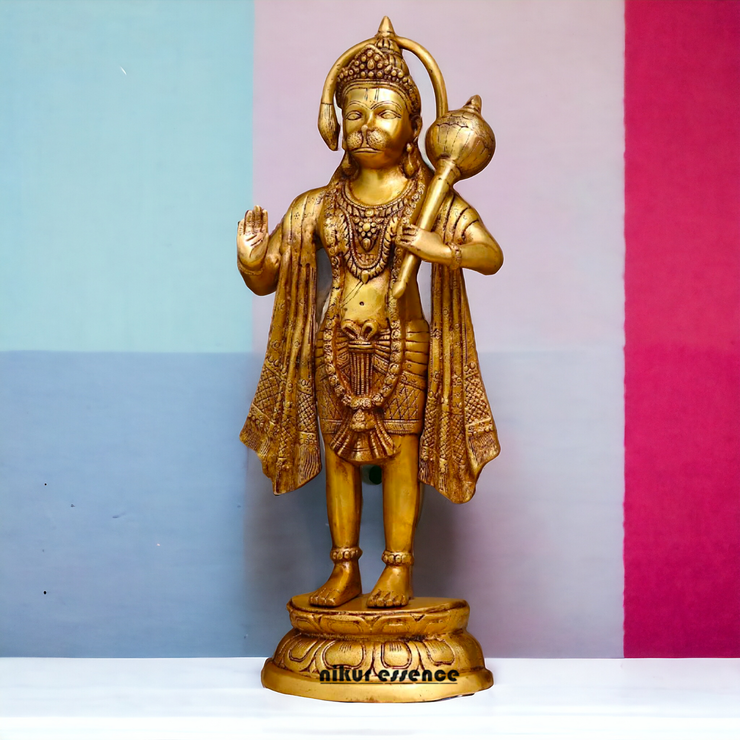 Big Hanuman ji Standing with Gada brass idol - 27 Inches Nikuressence