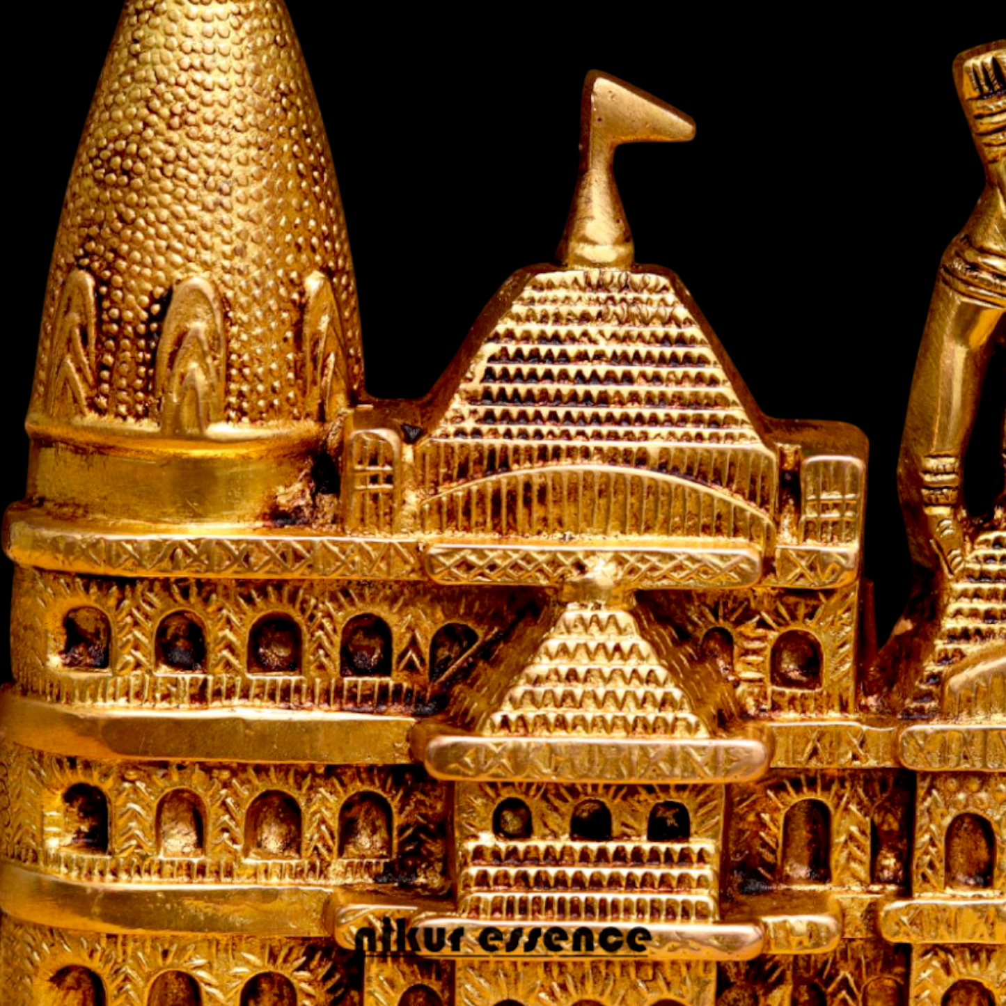 Ram Mandir with Ram Brass idol - 8.3 Inches Nikuressence