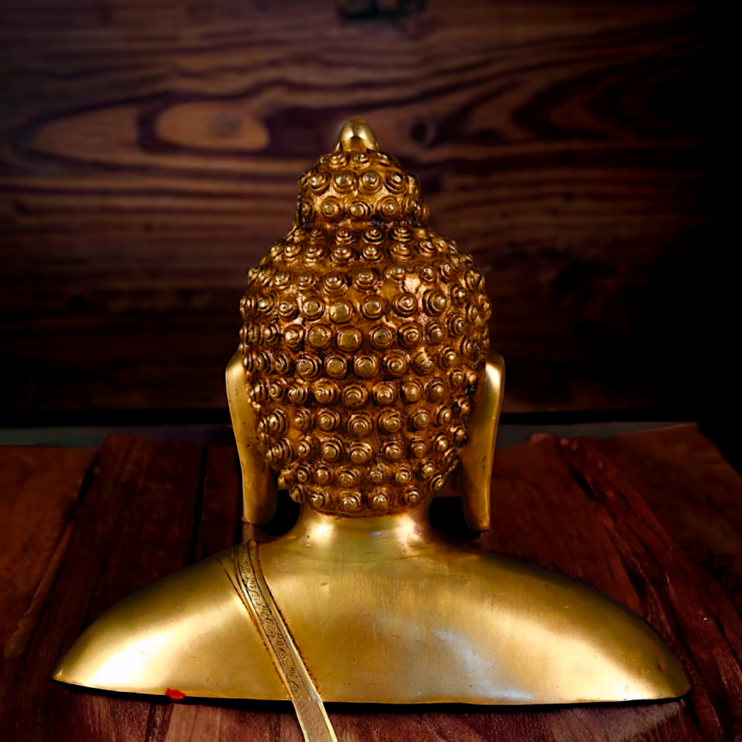 Pital Buddha Head face Brass idol - 11.5 inches Nikuressence