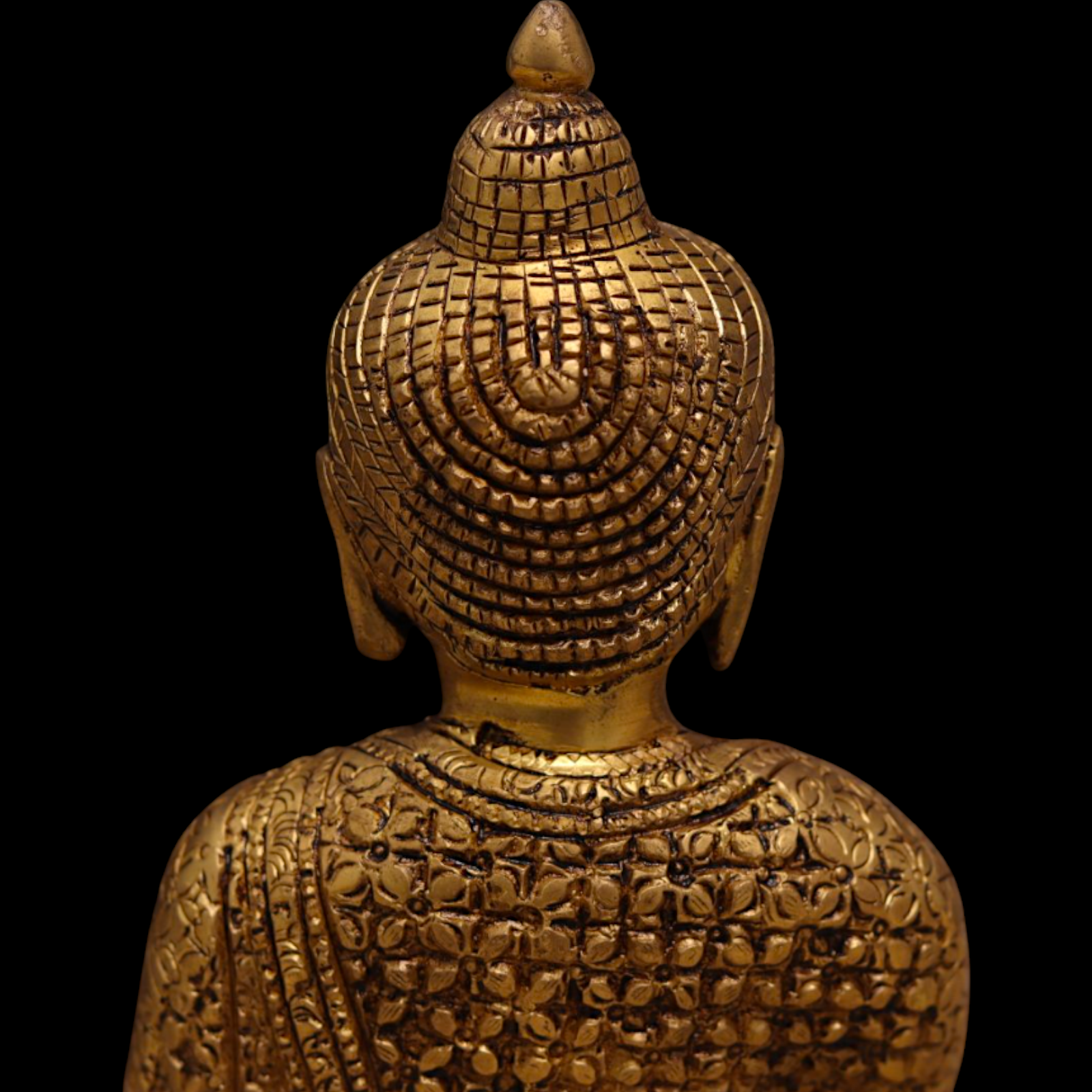 Solid Brass Buddha Sitting meditation idol - 9.5 inches Nikuressence