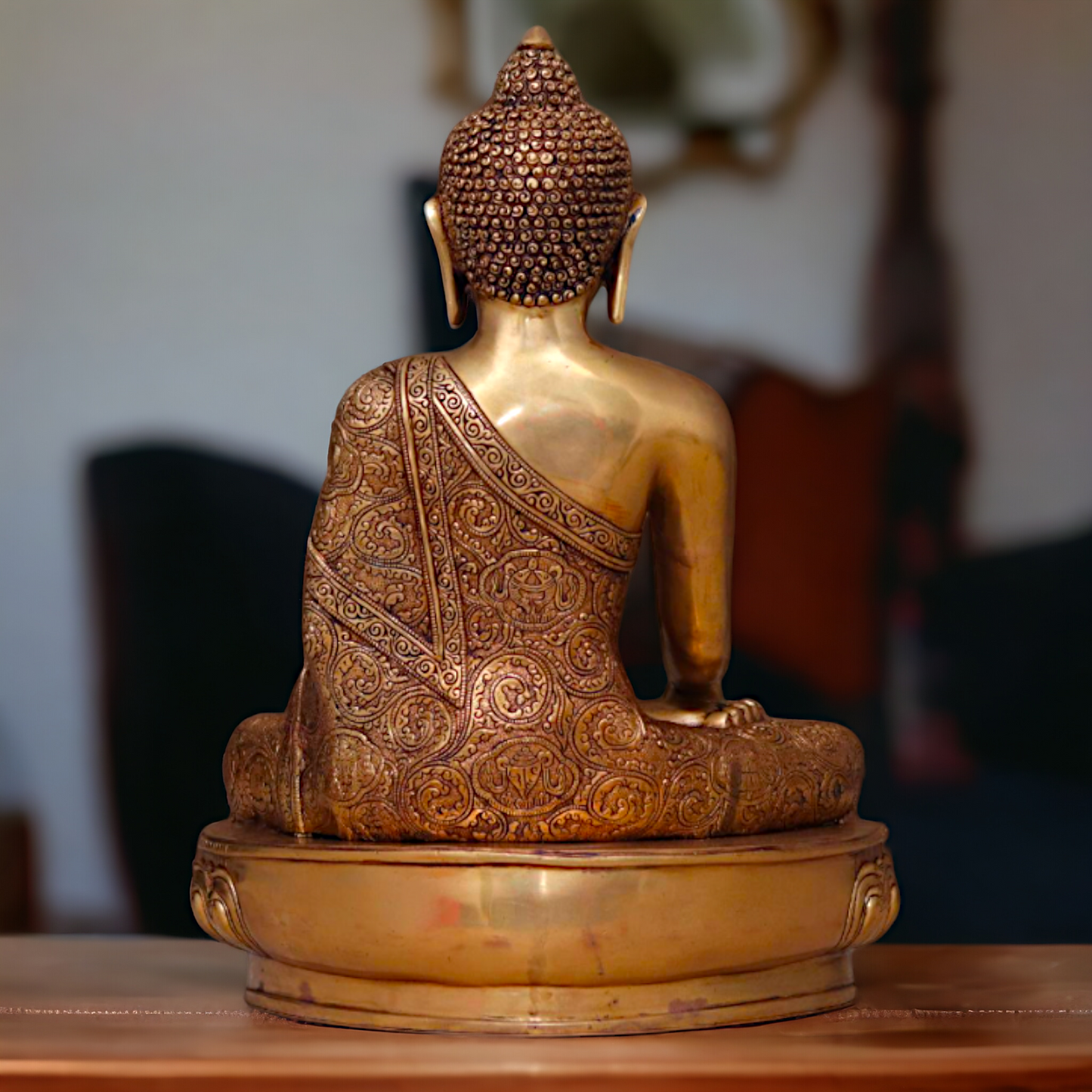 Antique Brass Buddha with Meditation statue - 23 inches Nikuressence