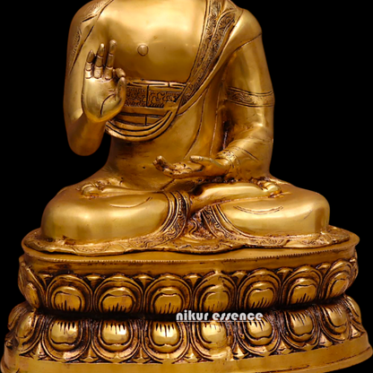Solid Brass Buddha with Blessing statue - 21 inches Nikuressence