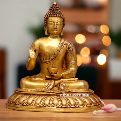 Pure Brass Buddha Sitting statue - 20 inches Nikuressence