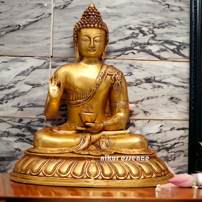 Pure Brass Buddha Sitting statue - 20 inches Nikuressence