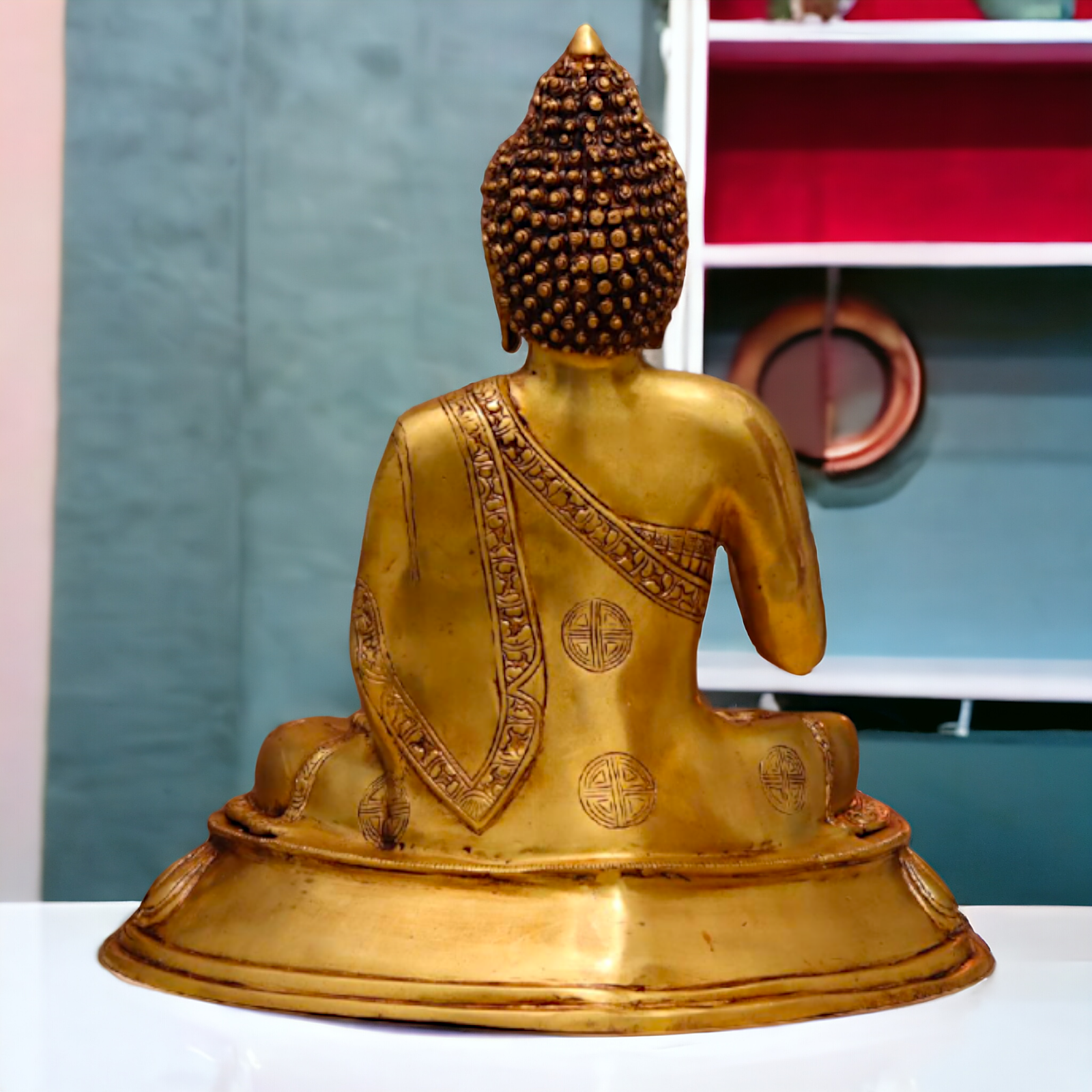 Pure Brass Buddha Sitting statue - 20 inches Nikuressence