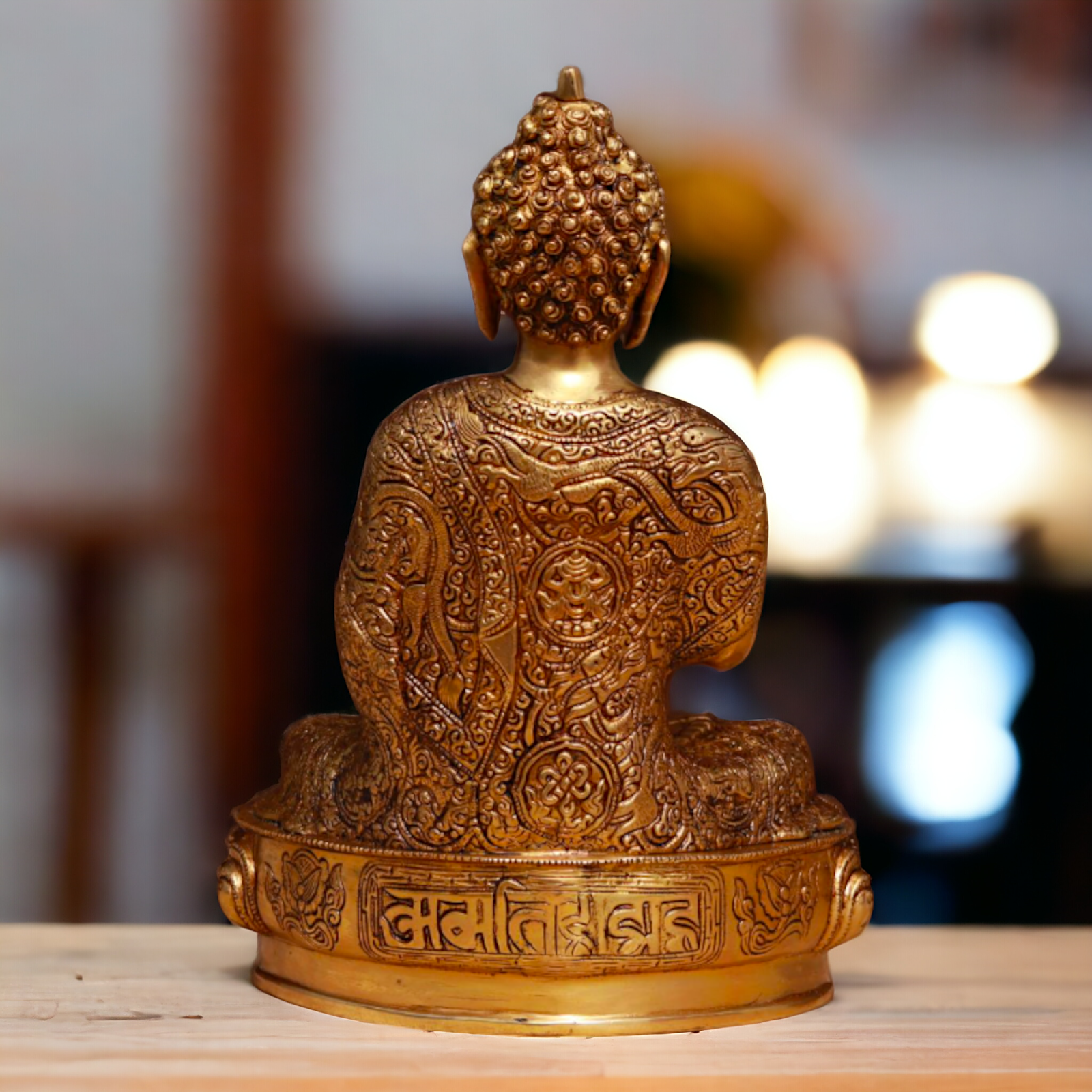 Buddha Sitting Pital Brass statue - 13.5 inches Nikuressence