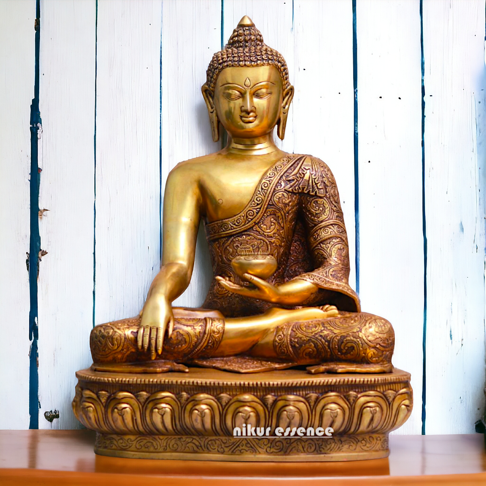 Pital Buddha Sitting Meditation Brass statue - 23 inches Nikuressence