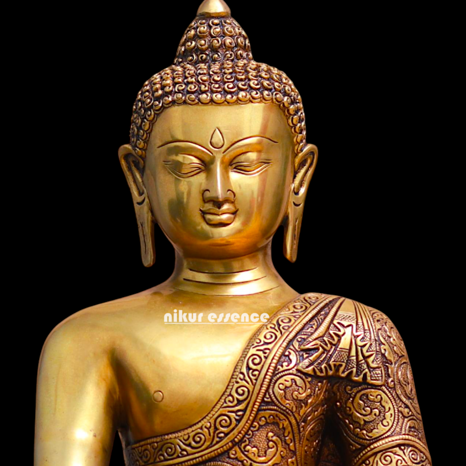 Pital Buddha Sitting Meditation Brass statue - 23 inches Nikuressence