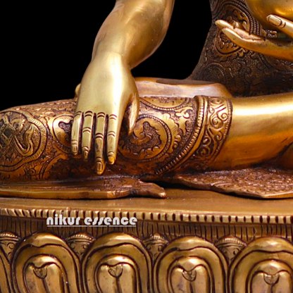 Pital Buddha Sitting Meditation Brass statue - 23 inches Nikuressence