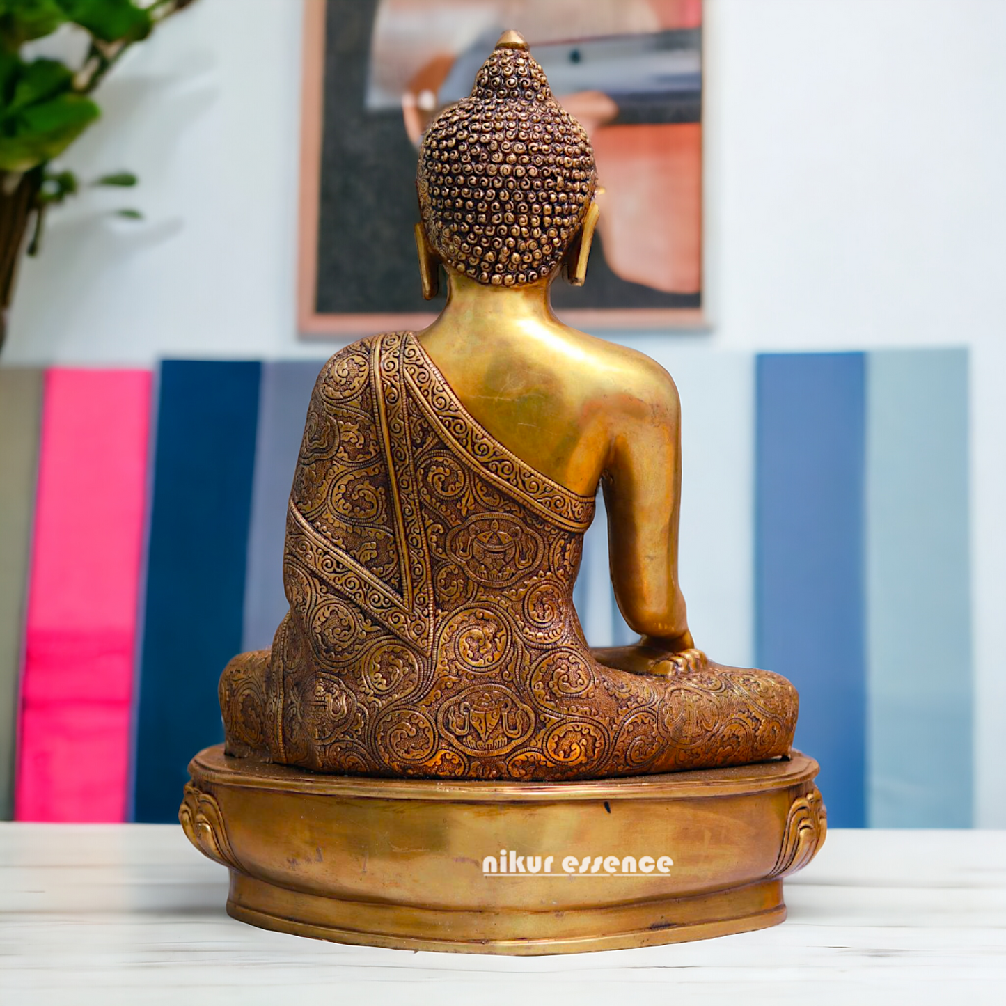 Pital Buddha Sitting Meditation Brass statue - 23 inches Nikuressence