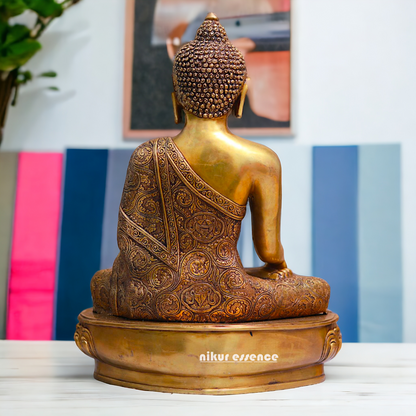 Pital Buddha Sitting Meditation Brass statue - 23 inches Nikuressence