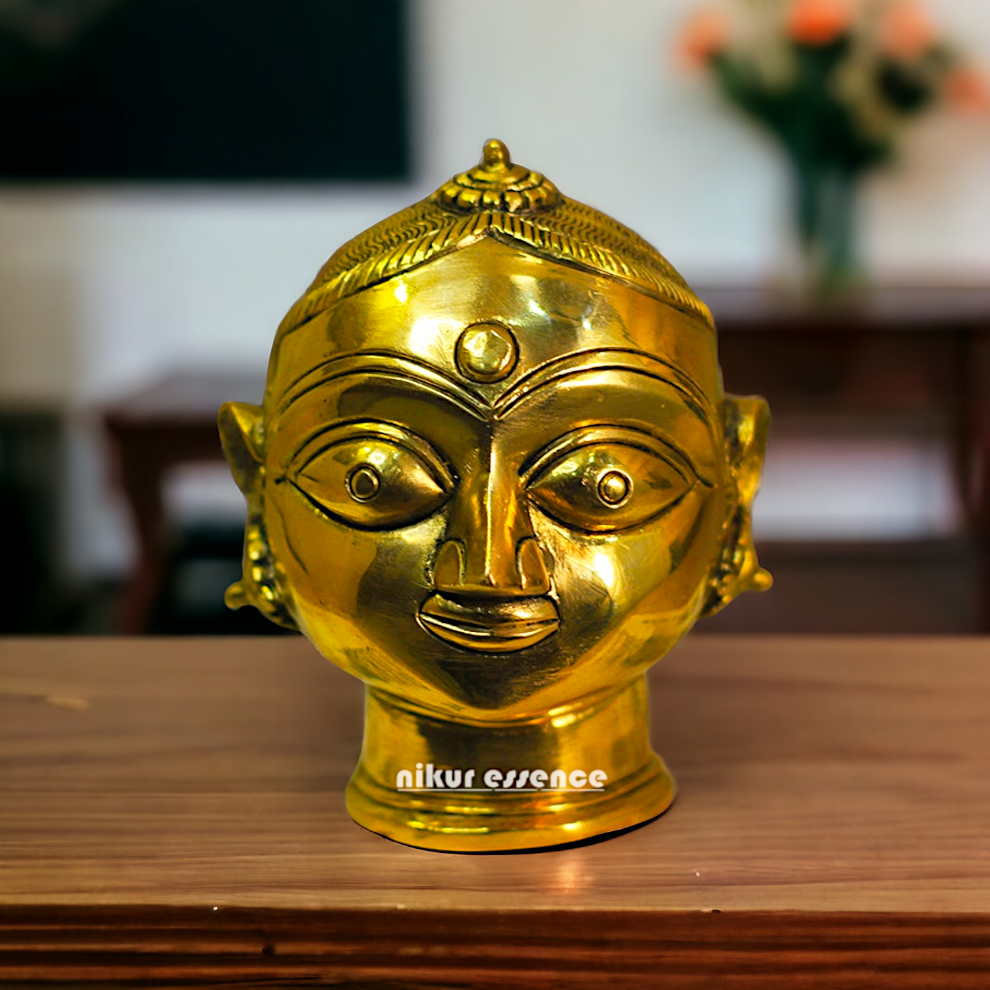 Superfine Brass Gauri Head Face idol - 4.5 inches Nikuressence