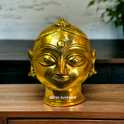 Superfine Brass Gauri Head Face idol - 4.5 inches Nikuressence