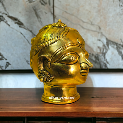 Superfine Brass Gauri Head Face idol - 4.5 inches Nikuressence