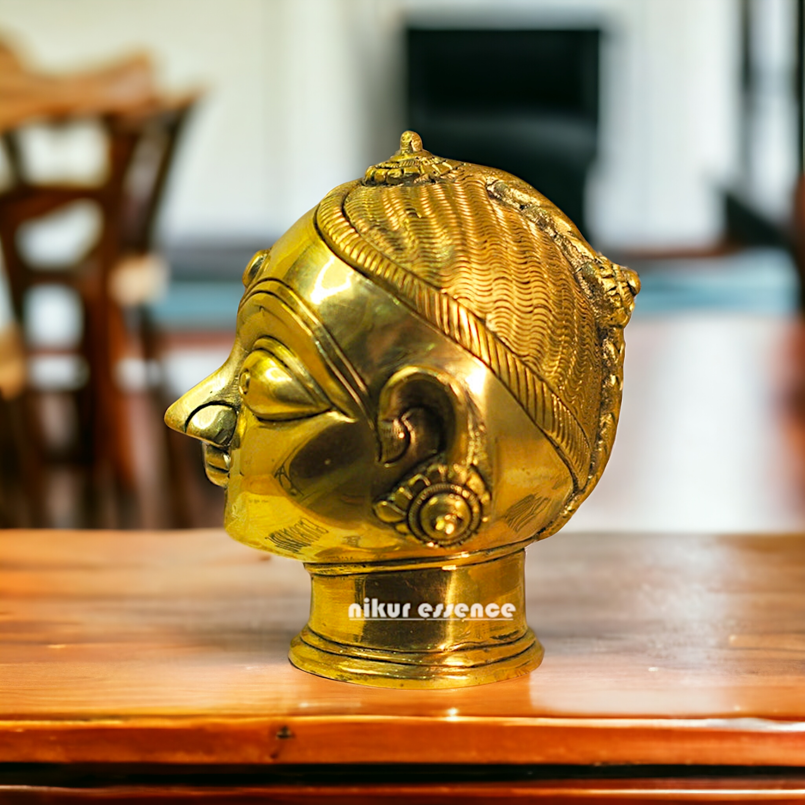 Superfine Brass Gauri Head Face idol - 4.5 inches Nikuressence