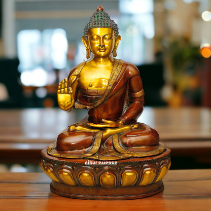 Brass Buddha Sitting with meditation idol - 4 Feet Nikuressence