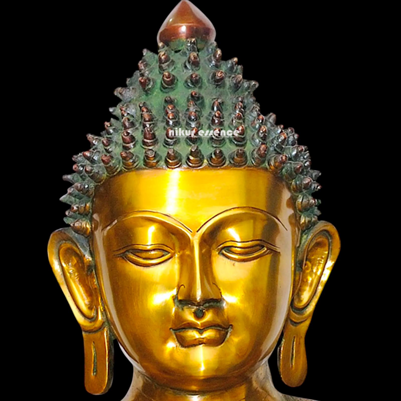 Brass Buddha Sitting with meditation idol - 4 Feet Nikuressence