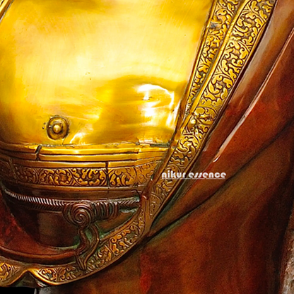 Brass Buddha Sitting with meditation idol - 4 Feet Nikuressence