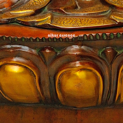 Brass Buddha Sitting with meditation idol - 4 Feet Nikuressence