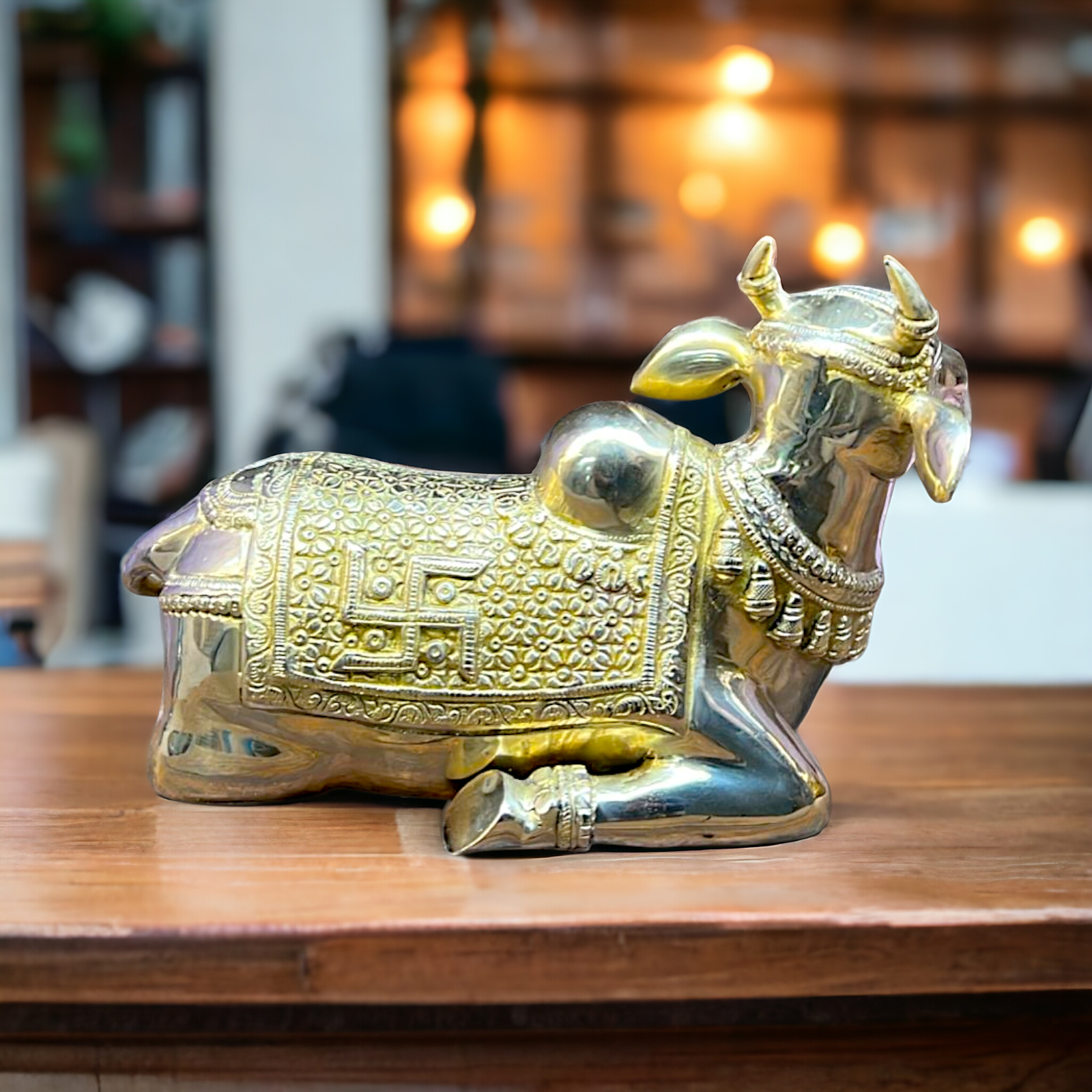 Pure brass Cow Sitting idol 1 feet Nikuressence