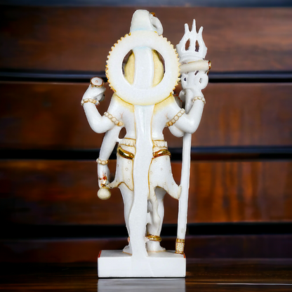 Pure Marble Shiva Standing with Blessing idol - 18 Inches Nikuressence