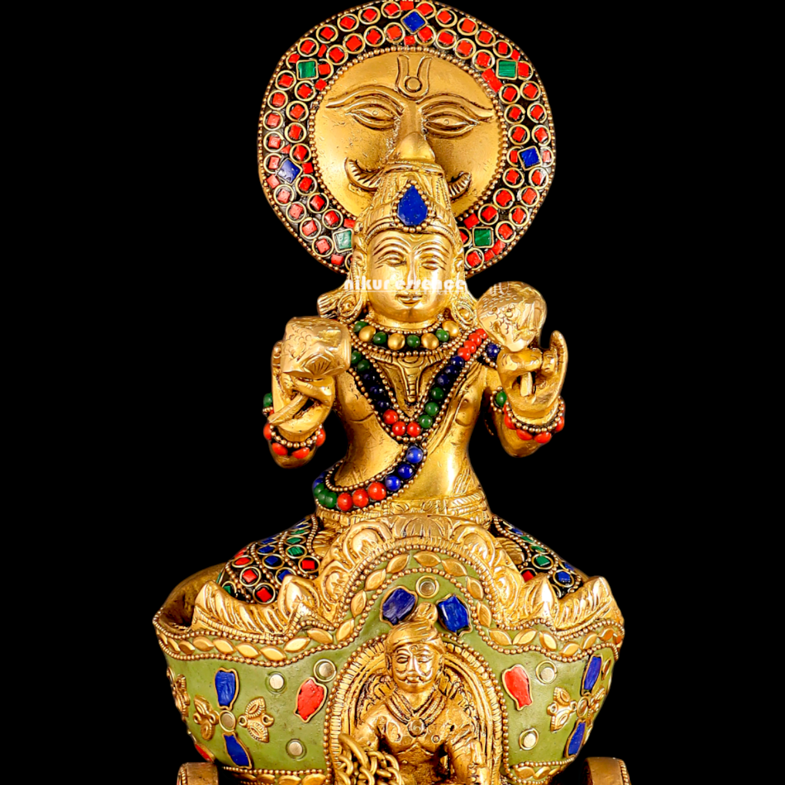 Surya Rath Brass with Stone Work idol - 12 inches Nikuressence