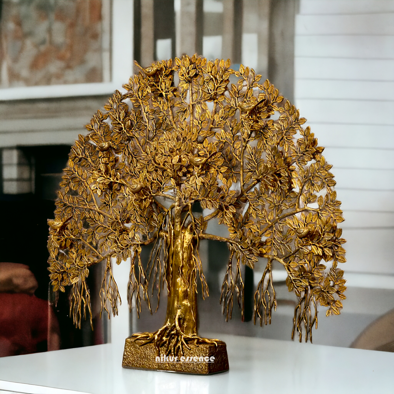 Brass Tree with birds statue - 46 Inches Nikuressence