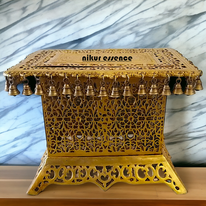 Large chowki table stand solid Brass - 15 inches Nikuressence