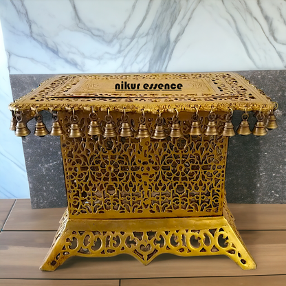 Large chowki table stand solid Brass - 15 inches Nikuressence