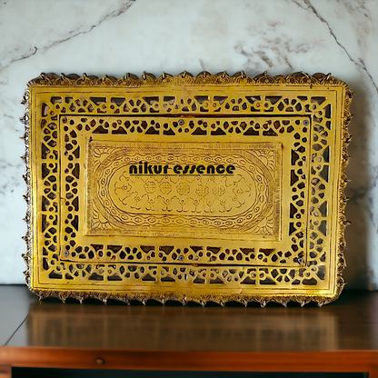 Large chowki table stand solid Brass - 15 inches Nikuressence