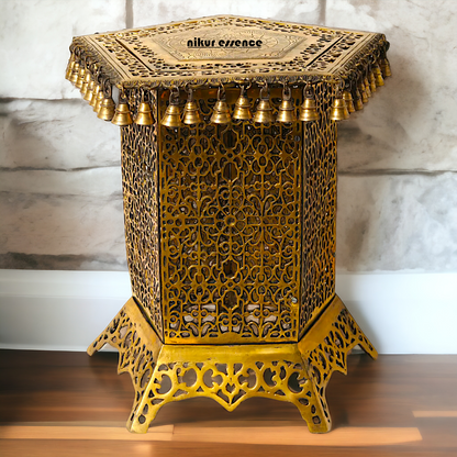 Pooja chowki table with stand Brass - 22 inches Nikuressence