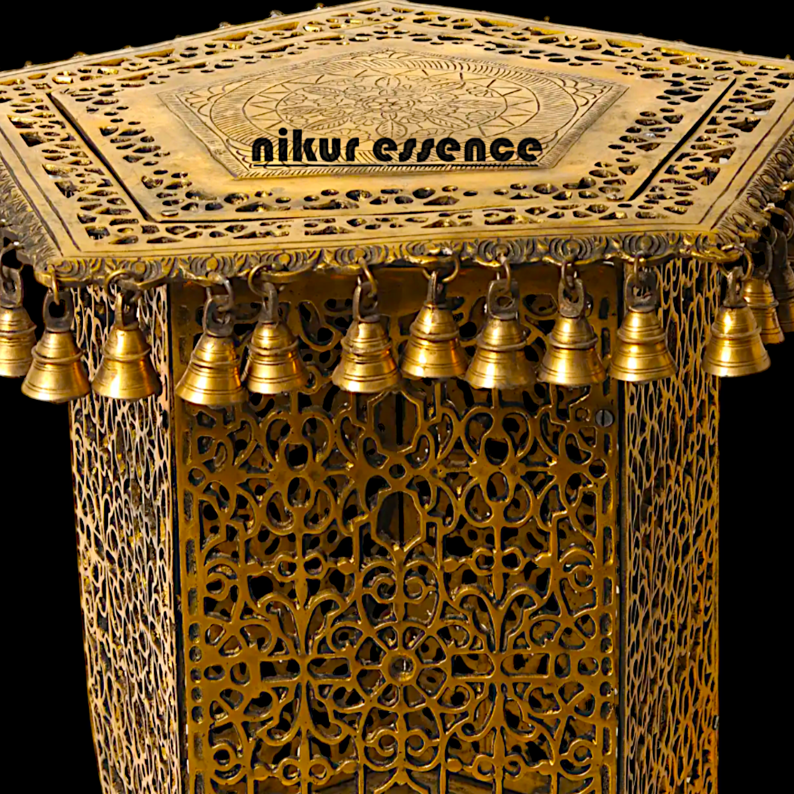 Pooja chowki table with stand Brass - 22 inches Nikuressence
