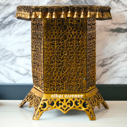 Pooja chowki table with stand Brass - 22 inches Nikuressence