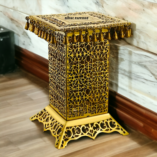 Big Chowki with Bells ghungroo Solid Brass - 21 inches Nikuressence