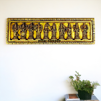 Brass Dashavtar wall hanging Idol - 4 inches Nikuressence