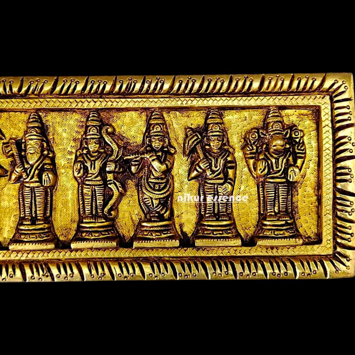 Brass Dashavtar wall hanging Idol - 4 inches Nikuressence