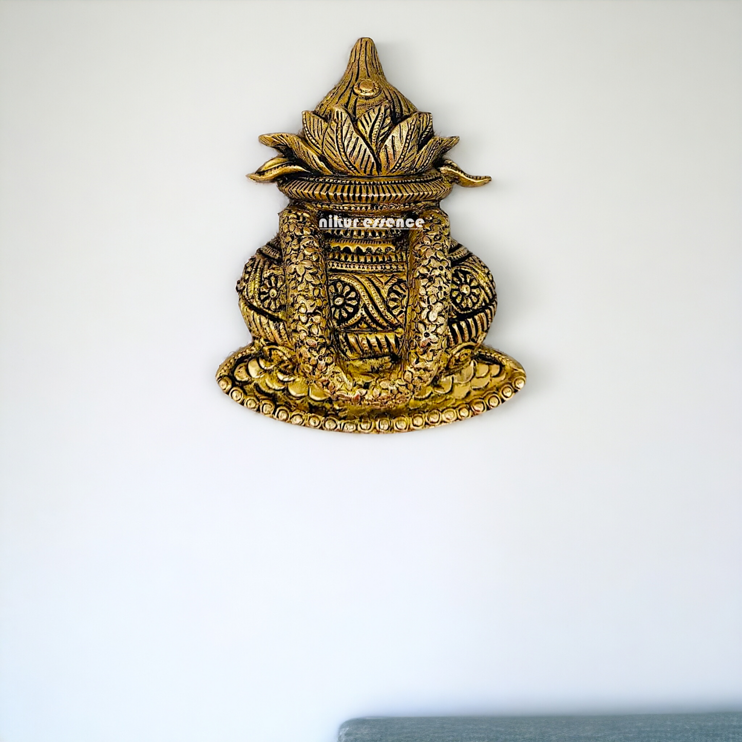 Brass Kalash wall hanging- 8 inches Nikuressence