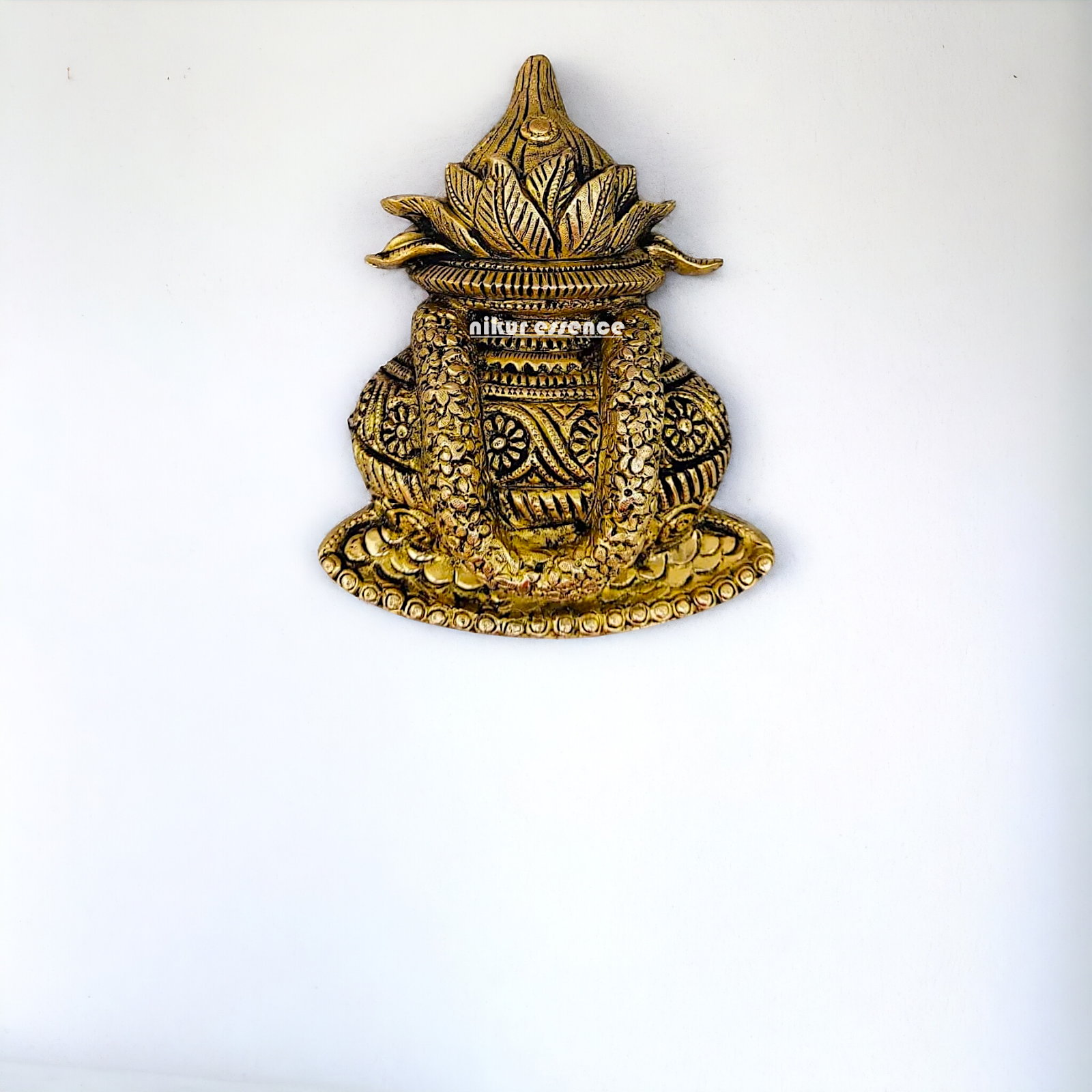Brass Kalash wall hanging- 8 inches Nikuressence