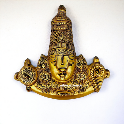 Brass Balaji wall hanging statue - 14.5 inches Nikuressence